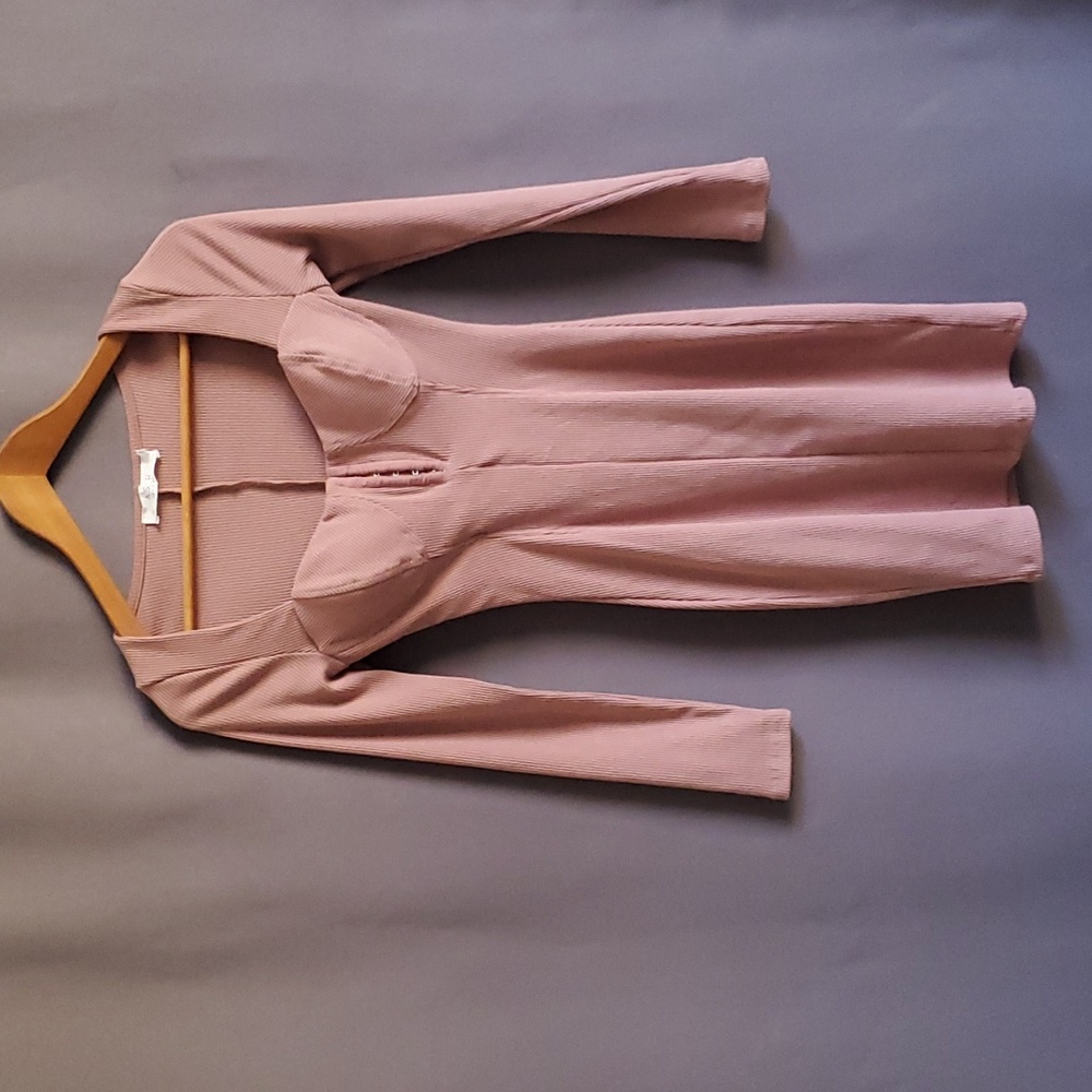 ASTR the Label long sleeve hook and eye blush dress size XS